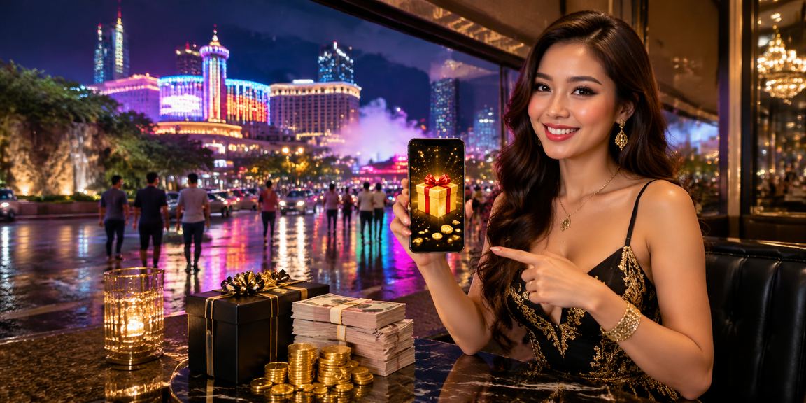 Pemain mengakses kasino mudah alih jom99 di Genting Highlands Malaysia